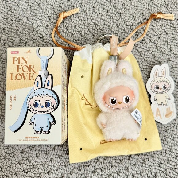 💗 Authentic POP MART THE MONSTERS Pin For Love White Mini Labubu A – US Ship - Picture 1 of 2